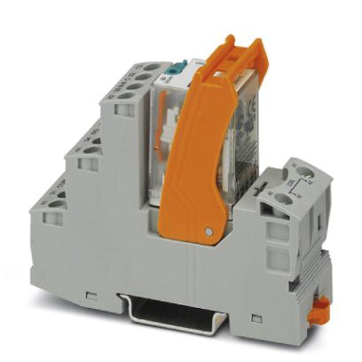 Phoenix Contact Interface Relay and Base; RIF-2-RSC-LDP-24DC/4X21; Universal; 6A; 4PDT; 24VDC; DIN Rail Mount; Screw Connection